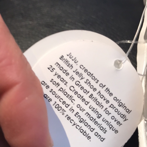 Jujus Chunky Silver Sparkle Jelly Heels with White Sole NWT - Picture 11 of 13